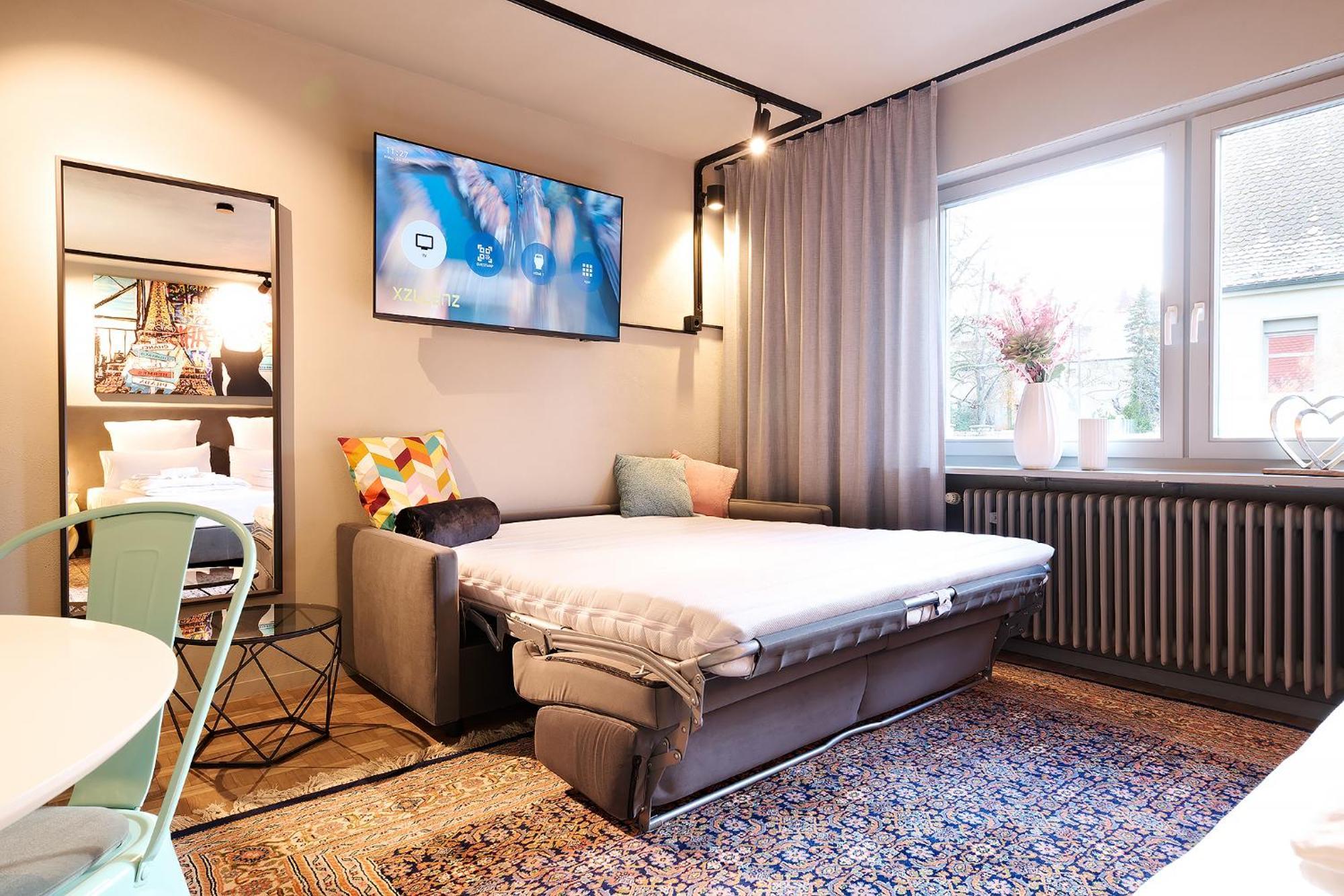 Xzllenz Kueche Bad S-Bahn Parken Smart-Tv Wellbeing Apartman Neunkirchen am Sand Szoba fotó